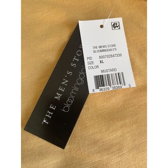 The Men's Store at Bloomingdale's Cotton Slub Polo Shirt, Mustard color Size XL - Picture 3 of 9